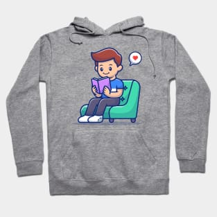 Man Reading Book Hoodie